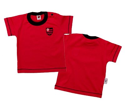 Camiseta Bebê Flamengo Vermelha Oficial