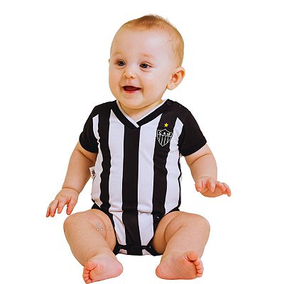 Body Bebê Atlético MG Jogo Listrado Oficial