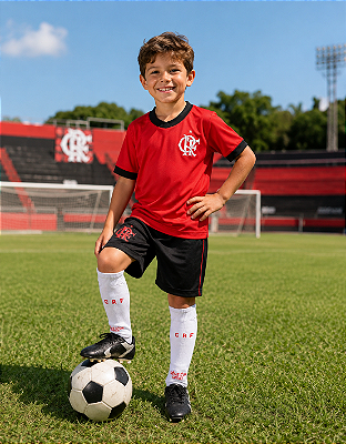 Conjunto Infantil Flamengo Uniforme Artilheiro Oficial