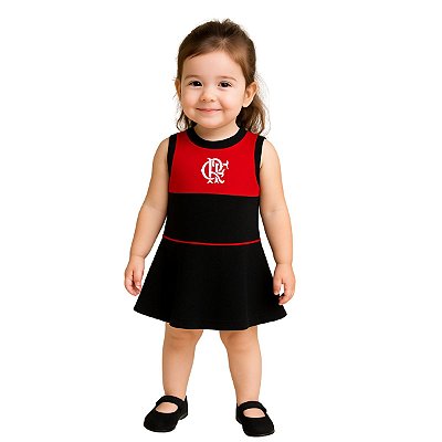 Vestido Infantil Flamengo Regata Oficial