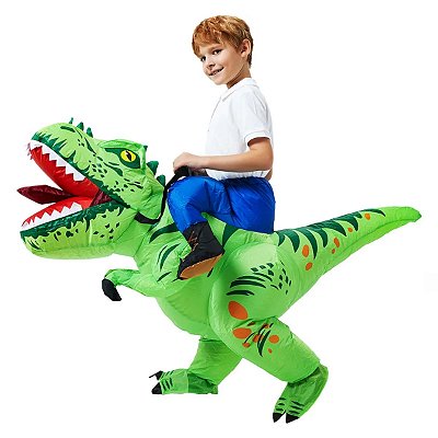 Fantasia Infantil Dinossauro T-Rex Inflável Cosplay