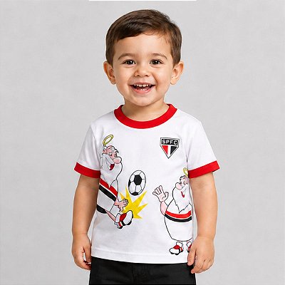 Camiseta São Paulo Infantil Estampa do Mascote Oficial