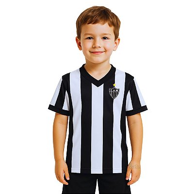 Camisa Atlético Mineiro Infantil Juvenil Listrada Oficial