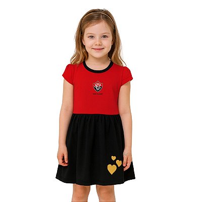 Vestido Infantil Vitória Canelado Torcida Baby