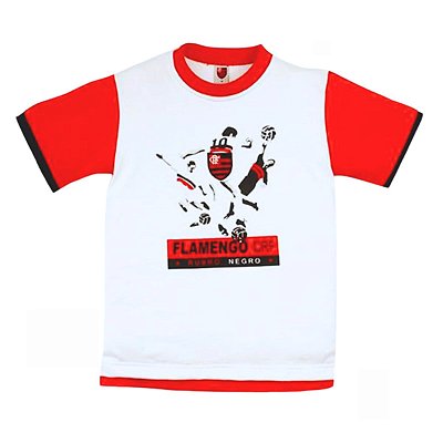 Camiseta Infantil Flamengo Estampada Oficial