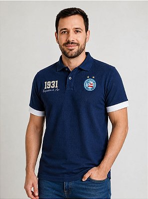 Camisa Polo Bahia Azul Esquadrão Adulto Oficial
