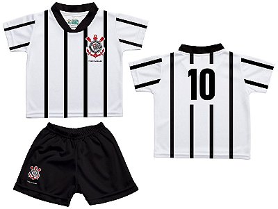 Uniforme Bebê Corinthians Oficial Branco - Torcida Baby