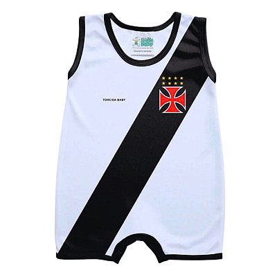 Macacão Bebê Vasco Regata Torcida Baby Oficial