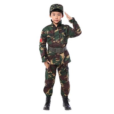 Fantasia Infantil Militar Soldado Camuflada