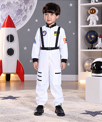 Fantasia Infantil Astronauta Traje Espacial Branca