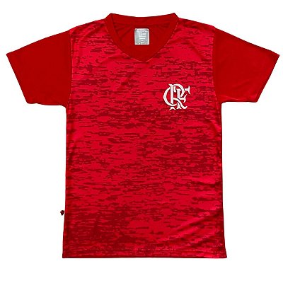 Camiseta Infantil Flamengo Rajada Vermelha Oficial