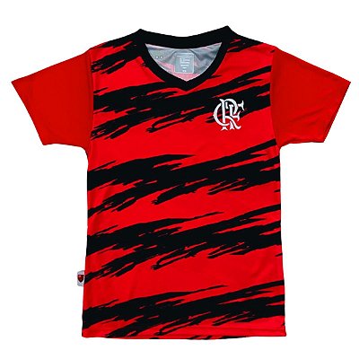 Camiseta Infantil Flamengo Faixas Oficial
