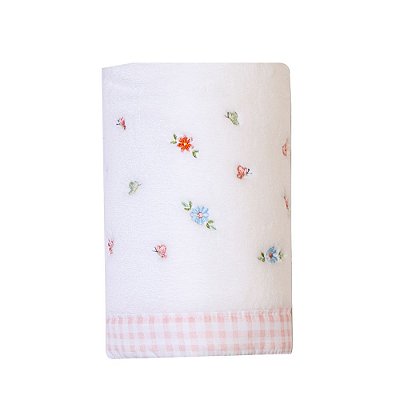 Cobertor Bebê Em Microfibra Bordado Floral Papi 1,10x90Cm