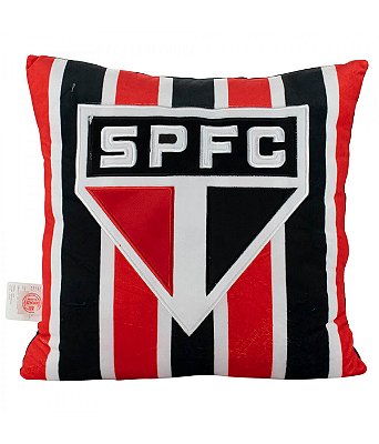 Almofada São Paulo Quadrada Escudo SPFC Tricolor 36x36cm