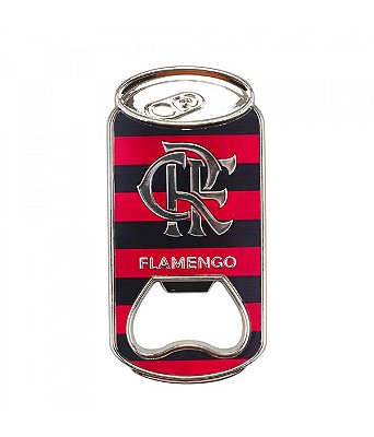 Abridor Garrafas Flamengo em Forma Lata Com Ímã 8.5x4cm