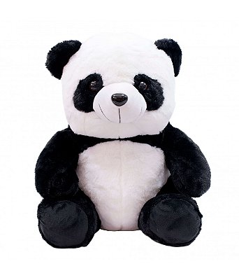Urso Panda Pelúcia Sentado 42cm de Altura