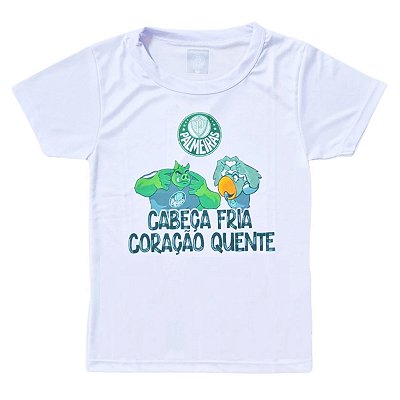 Camiseta Infantil Palmeiras Cabeça Fria Coração Quente