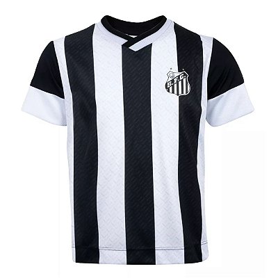Camiseta Santos Infantil Listrada Gola Oficial