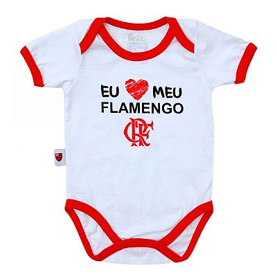 Body Bebê Flamengo Frase Eu Amo Meu Flamengo Oficial