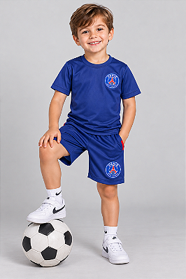Conjunto Infantil PSG Azul Camiseta e Shorts