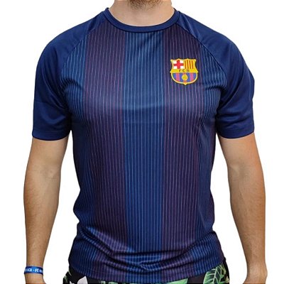 Camiseta Barcelona Listrada Masculino Adulto