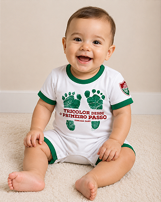 Macacão Bebê Fluminense Primeiro Passo - Torcida Baby