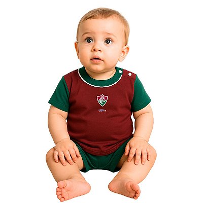 Camiseta Bebê Fluminense Bicolor Oficial
