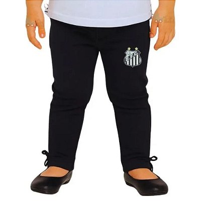 Calça Infantil Santos Legging Preta Oficial