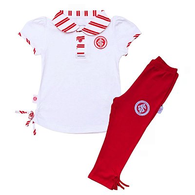 Conjunto Infantil Internacional Feminino Camisa Polo e Calça