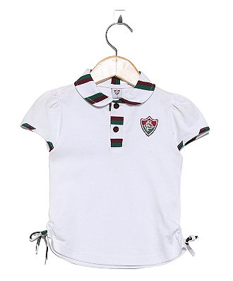 Camisa Polo Infantil Fluminense Feminina Oficial