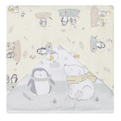 Toalha De Banho Bebê  Infantil Felpuda Com Capuz Polar Papi