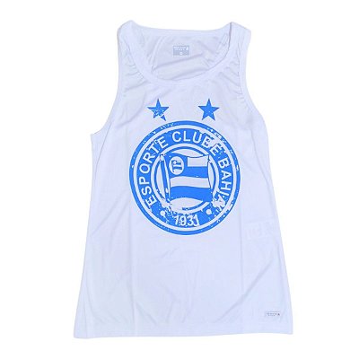 Camisa Bahia Regata Branca Escudo Adulto Oficial
