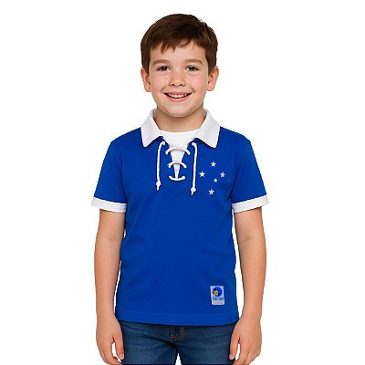 Camisa Polo Infantil Cruzeiro Retrô Dirceu Lopes Oficial