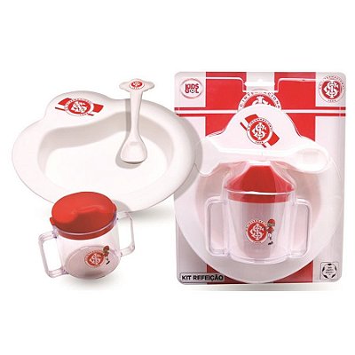 Kit Refeição Bebê Infantil Internacional 4 Pçs Kids Gol