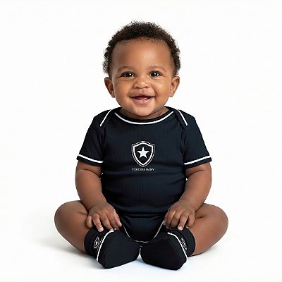 Body Botafogo Oficial Preto - Torcida Baby
