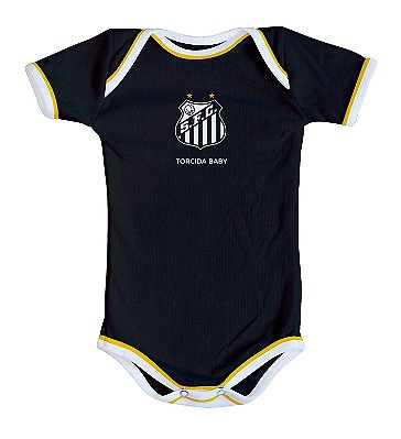 Body Santos Oficial Preto - Torcida Baby