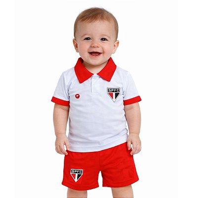 Conjunto Bebê São Paulo Polo Oficial - Torcida Baby​