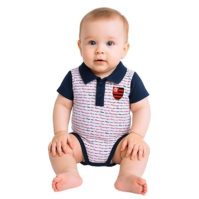 Body Flamengo Estampa do Hino Gola Polo Preta Oficial