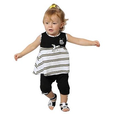 Conjunto Bebê Santos Bata e Legging Oficial