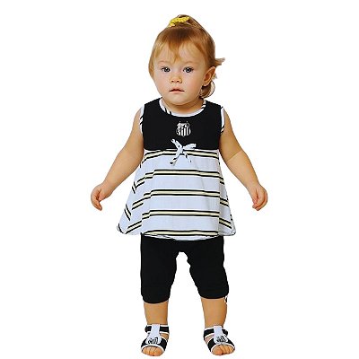 Conjunto Bebê Santos Bata e Legging Oficial