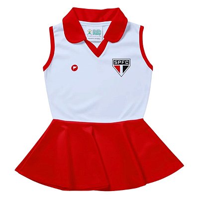 Vestido Infantil São Paulo Regata Polo - Torcida Baby
