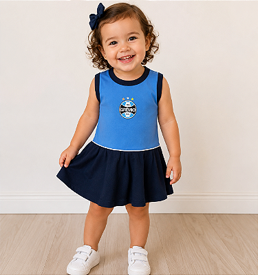 Vestido Infantil Grêmio Regata Oficial