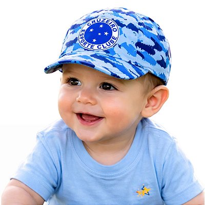 Boné Bebê Infantil Cruzeiro Camuflado Oficial