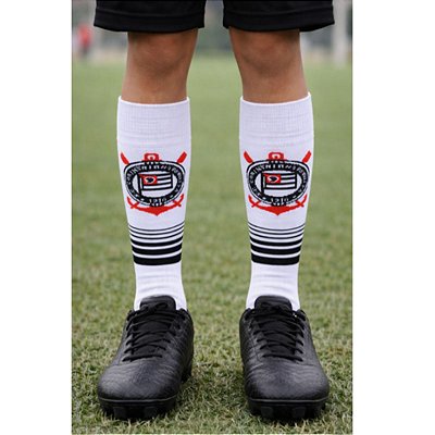 Meião Corinthians Infantil Juvenil Preto Rikam Oficial