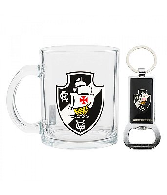 Caneca De Vidro Com Abridor Vasco 320ml