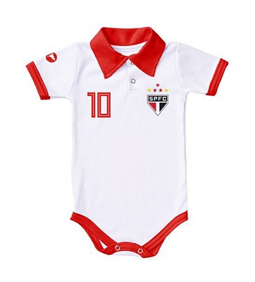 Body São Paulo Polo Branco Torcida Baby