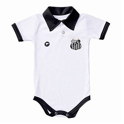 Body Santos Polo Branco Torcida Baby