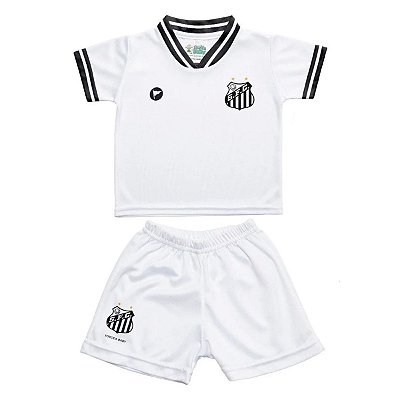 Conjunto Santos Uniforme Infantil Branco - Torcida Baby