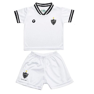 Conjunto Bebê Atlético MG Uniforme Branco - Torcida Baby
