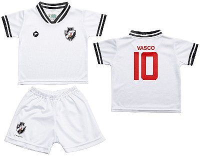 Conjunto Bebê Vasco Uniforme Branco - Torcida Baby